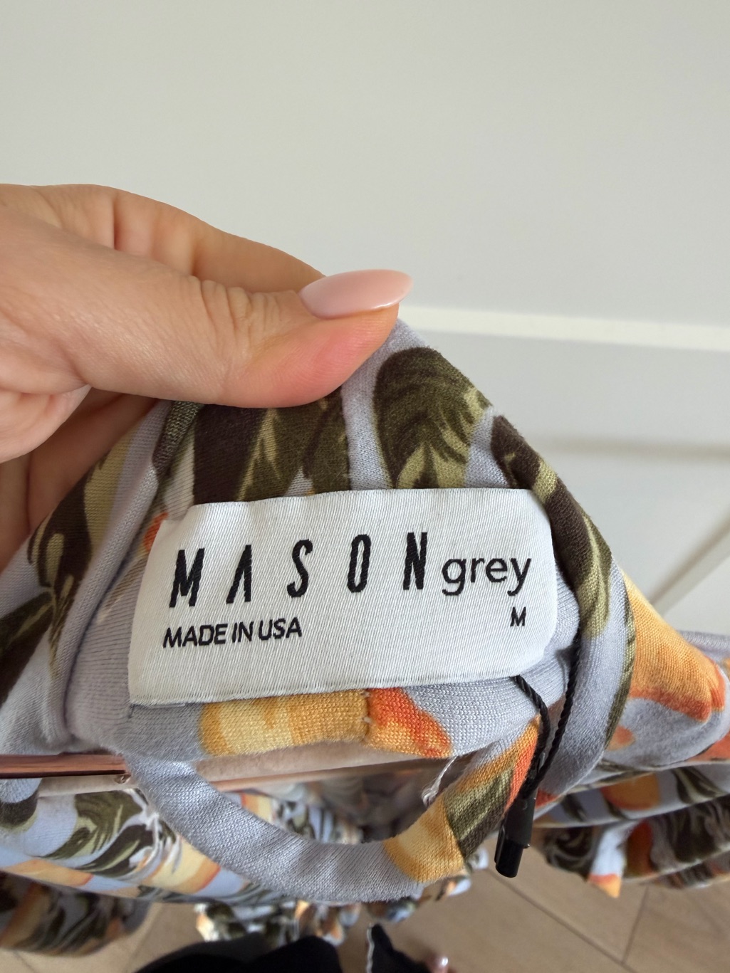 Masongrey Skyler Cloud Jersey Banded Long Robe- Lavender Lemon Size M — image 5 of 5